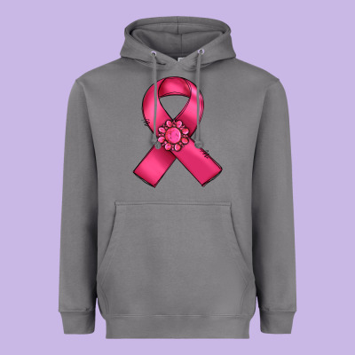 Breast Cancer Awareness Ribbon Heavyweight Hoodie Designed By Ranaportraitstore