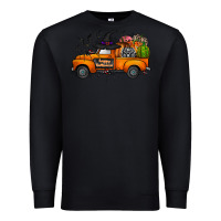 Black happy halloween truck Premium Sweatshirt - CowhideDigitalArt
