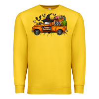 Lemon happy halloween truck Premium Sweatshirt - CowhideDigitalArt