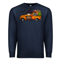 Navy happy halloween truck Premium Sweatshirt - CowhideDigitalArt