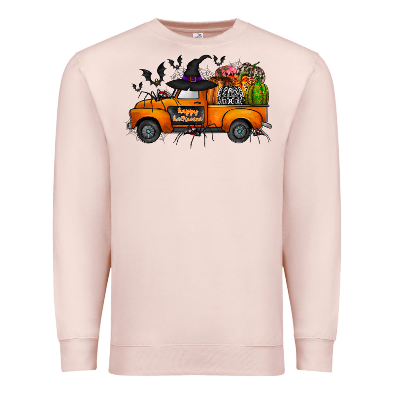 Happy Halloween Truck Premium Sweatshirt by CowhideDigitalArt | Teevron