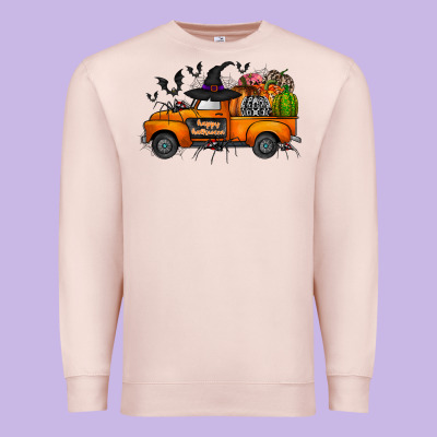 Happy Halloween Truck Premium Sweatshirt Designed By Cowhidedigitalart
