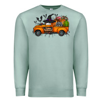 Seafoam happy halloween truck Premium Sweatshirt - CowhideDigitalArt