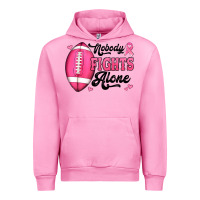 Fuchsia Pink nobody fights alone pink football breast cancer awareness Urban Hoodie - Jasminsmagicworld