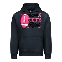 Navy nobody fights alone pink football breast cancer awareness Urban Hoodie - Jasminsmagicworld