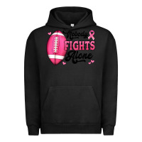 Pigment Black nobody fights alone pink football breast cancer awareness Urban Hoodie - Jasminsmagicworld