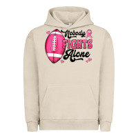 Pigment French Oak nobody fights alone pink football breast cancer awareness Urban Hoodie - Jasminsmagicworld