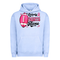 Pigment Grape Ice nobody fights alone pink football breast cancer awareness Urban Hoodie - Jasminsmagicworld
