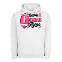 Pigment Lunar Rock nobody fights alone pink football breast cancer awareness Urban Hoodie - Jasminsmagicworld