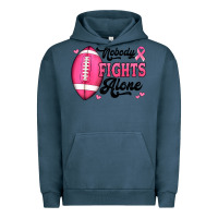 Pigment Midnight Navy nobody fights alone pink football breast cancer awareness Urban Hoodie - Jasminsmagicworld