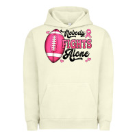 Pigment Pistachio nobody fights alone pink football breast cancer awareness Urban Hoodie - Jasminsmagicworld