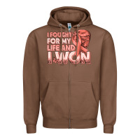 Chestnut i fought for my life and i won uterine cancer peac Zipper Hoodie - texasbilliewilder