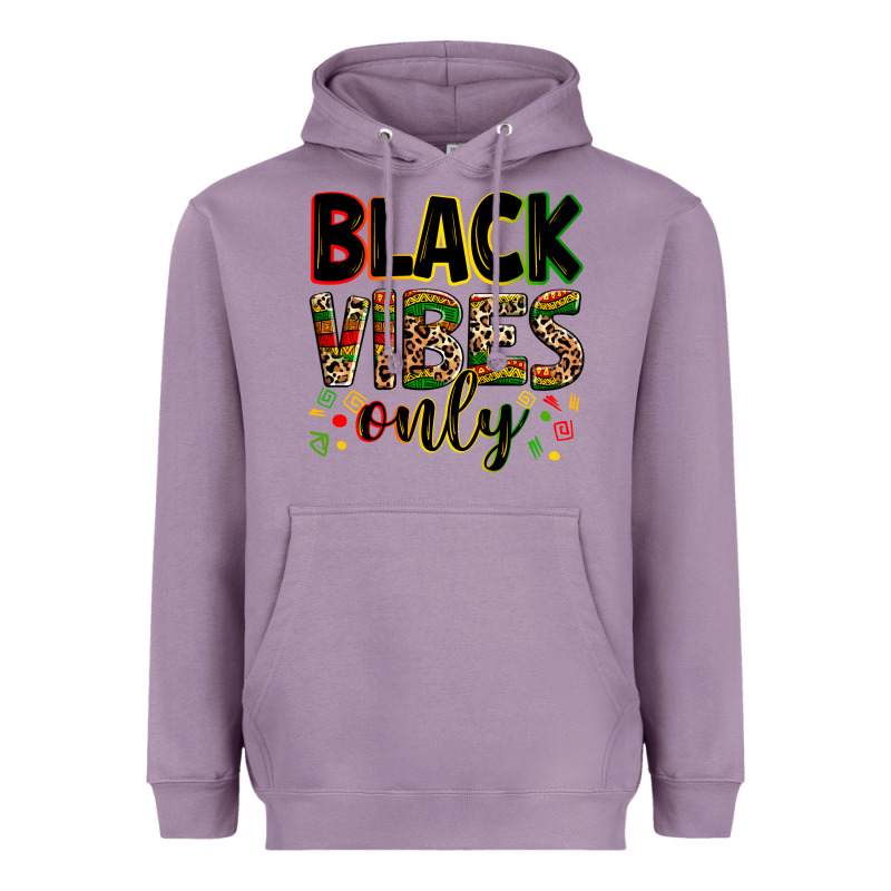 Black Vibes Only Heavyweight Hoodie by Zillion Design Studio | Teevron