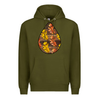 Army Green Fall Teardrop Premium Hoodie - LillyAllenDesigns