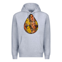 Heather Grey Fall Teardrop Premium Hoodie - LillyAllenDesigns