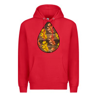 Red Fall Teardrop Premium Hoodie - LillyAllenDesigns