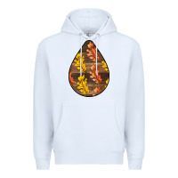 White Fall Teardrop Premium Hoodie - LillyAllenDesigns