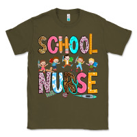 Army Green school nurse Classic Tee - RanaPortraitStore