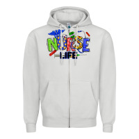 Dove Grey autism nurse life Zipper Hoodie - texasbilliewilder