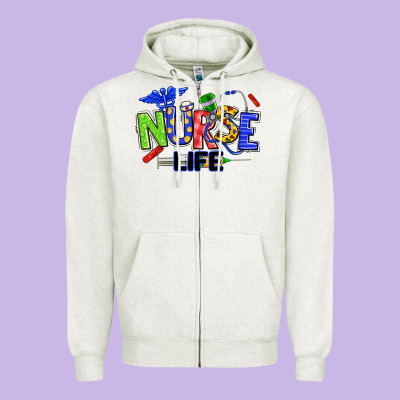 Autism Nurse Life Zipper Hoodie Designed By Texasbilliewilder