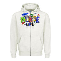 Oatmeal Heather autism nurse life Zipper Hoodie - texasbilliewilder