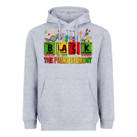Heather Grey black the prime element Heavyweight Hoodie - Zillion Design Studio