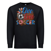Black live love soccer Premium Sweatshirt - HRA Design Shop