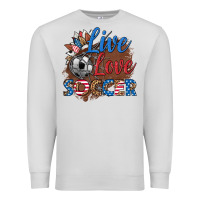 Dove Grey live love soccer Premium Sweatshirt - HRA Design Shop