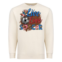 Sandshell live love soccer Premium Sweatshirt - HRA Design Shop