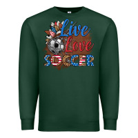 Sports Green live love soccer Premium Sweatshirt - HRA Design Shop