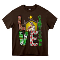 Chocolate Brown Love Come Down Heavy Core Tee - CowhideDigitalArt