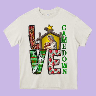 Love Come Down Heavy Core Tee Designed By Cowhidedigitalart