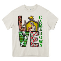 Cream Love Come Down Heavy Core Tee - CowhideDigitalArt
