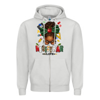 Dove Grey registrar life afro messy bun Zipper Hoodie - texasbilliewilder