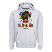 Heather Grey registrar life afro messy bun Zipper Hoodie - texasbilliewilder