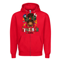 Red registrar life afro messy bun Zipper Hoodie - texasbilliewilder