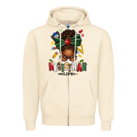 Sandshell registrar life afro messy bun Zipper Hoodie - texasbilliewilder