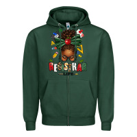 Sports Green registrar life afro messy bun Zipper Hoodie - texasbilliewilder