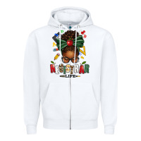 White registrar life afro messy bun Zipper Hoodie - texasbilliewilder