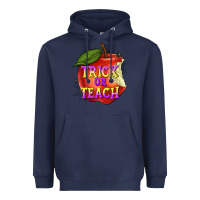 Navy Trick or Teach Heavyweight Hoodie - texasbilliewilder