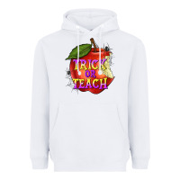 White Trick or Teach Heavyweight Hoodie - texasbilliewilder