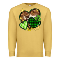 Antique Gold St. Patrick's Day hearts Premium Sweatshirt - Neo Western