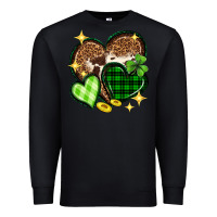 Black St. Patrick's Day hearts Premium Sweatshirt - Neo Western