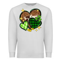 Dove Grey St. Patrick's Day hearts Premium Sweatshirt - Neo Western
