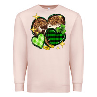 Pale Pink St. Patrick's Day hearts Premium Sweatshirt - Neo Western
