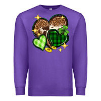 Purple St. Patrick's Day hearts Premium Sweatshirt - Neo Western