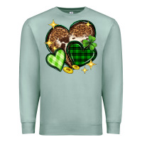 Seafoam St. Patrick's Day hearts Premium Sweatshirt - Neo Western