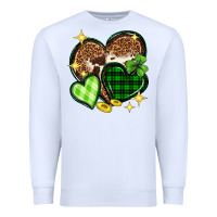 White St. Patrick's Day hearts Premium Sweatshirt - Neo Western