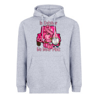 Heather Grey breast cancer awareness pink truck gnomes Heavyweight Hoodie - RanaPortraitStore