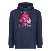 Navy breast cancer awareness pink truck gnomes Heavyweight Hoodie - RanaPortraitStore
